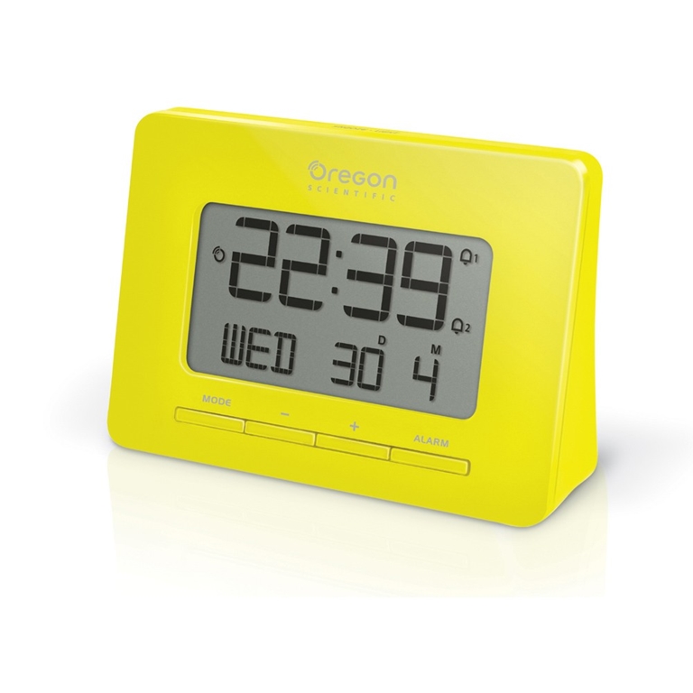 Oregon Scientific RM938-Y Atomic Digital Alarm Clock with Dual Alarm - Yellow