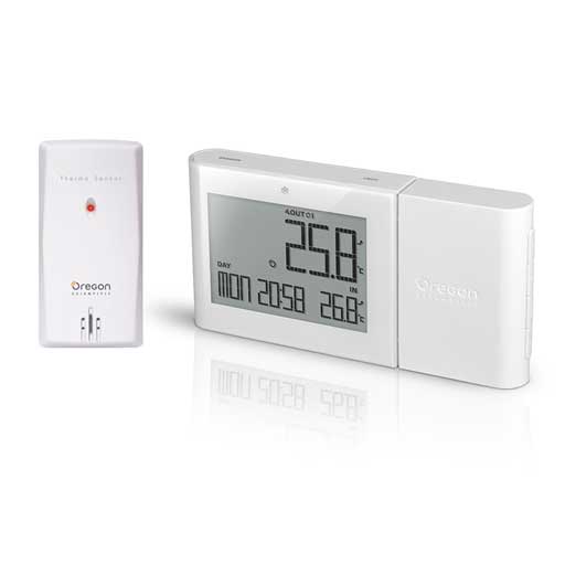 Oregon Scientific RMR262-WH Alize Wireless Indoor/Outdoor Thermometer - White