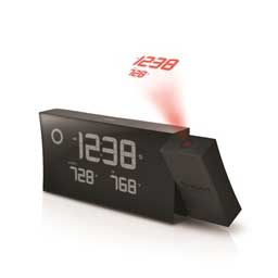 Oregon Scientific Prysma BAR 223P projection alarm clock with weather  forecaster, black
