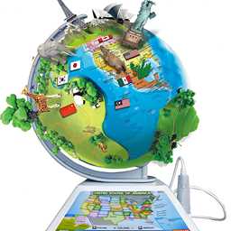 Oregon Scientific SG268R Smart Globe Adventure AR World Geography Educational Games For Kids - Learning Toy