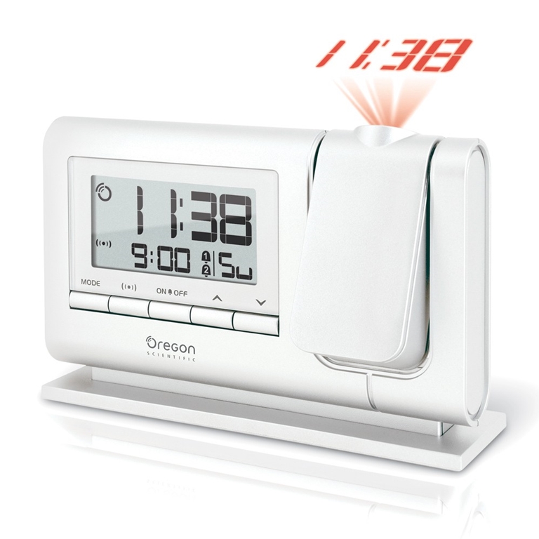 Oregon Scientific RM308PA-WH Atomic Dual Alarm Projection Clock - White