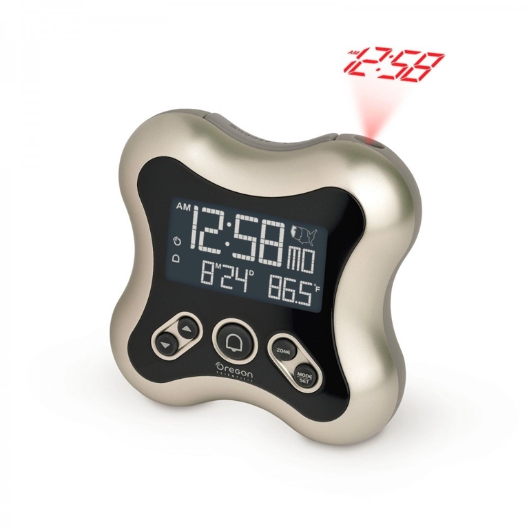 OREGON SCIENTIFIC Alarm Clock w/ Projection & Temprature dell'Hour RM330P White 