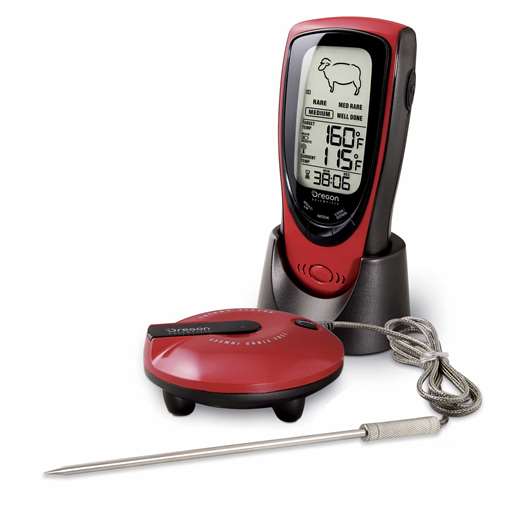 New Free Shippi Oregon Scientific AW131 Talking Wireless BBQ/Oven Thermometer 